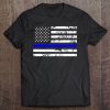 Blue Line American Flag Support Police Tee