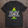 I Just Like To Coach Coaching Favorite Christmas Elf Tee