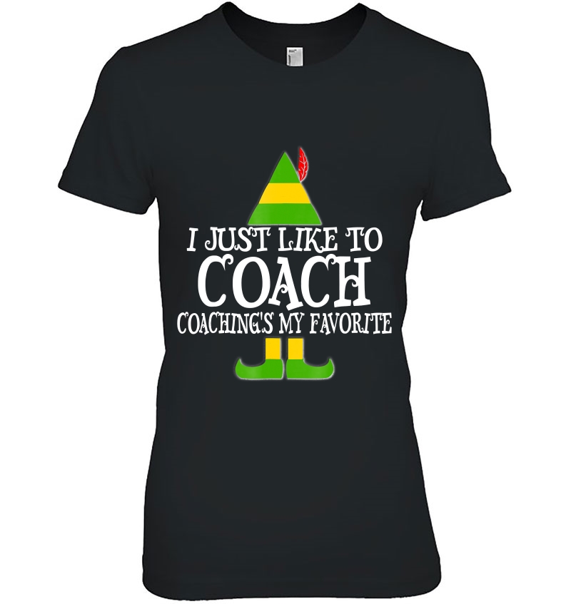 I Just Like To Coach Coaching Favorite Christmas Elf Hoodie