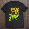 Kids 2 Year Old Boy And Girl 2Nd Birthday Dinosaur T Rex Tee