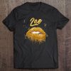 Leo Zodiac Birthday Golden Lips For Black Women Tee