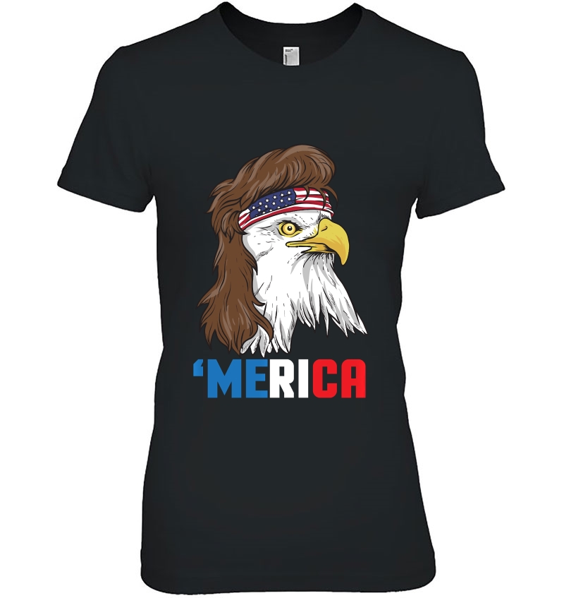 Merica Pullover Patriotic Mullet Eagle Pride Gift Hoodie