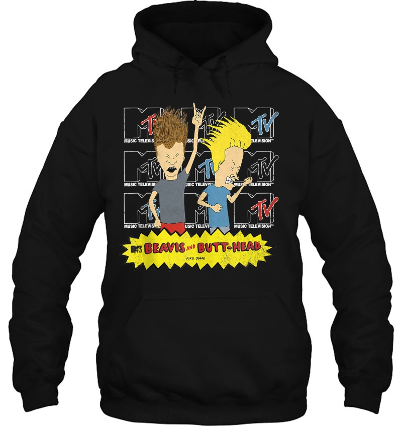 Mtv Logo Stacked Beavis And Butt-Head Hoodie