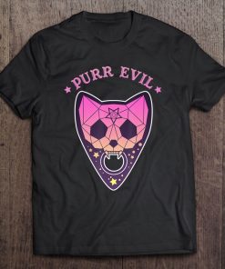 Pastel Goth Purr Evil Occult Cat - Creepy Vaporwave Shirt Tee