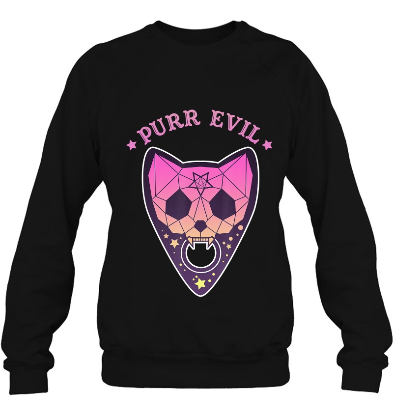 Pastel Goth Purr Evil Occult Cat - Creepy Vaporwave Shirt Mugs