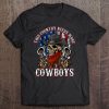 Patriotic Cowboy Gun Owner Us Flag Skull Hat 2Nd Amendment Tee