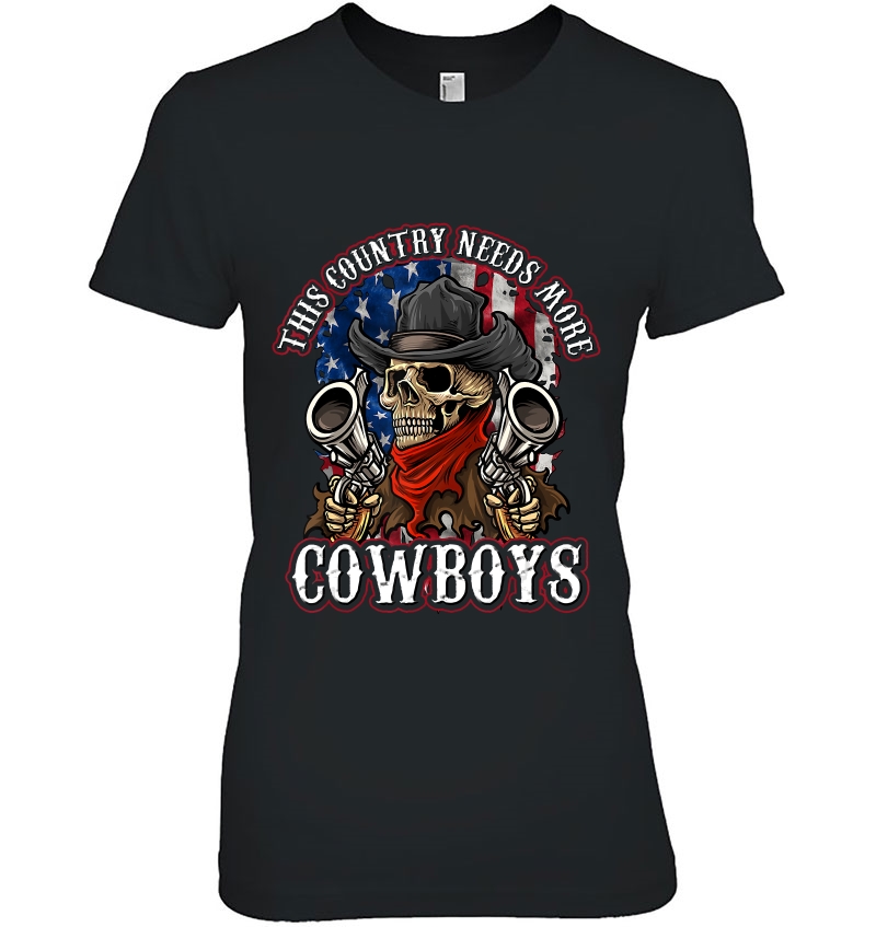 Patriotic Cowboy Gun Owner Us Flag Skull Hat 2Nd Amendment Hoodie