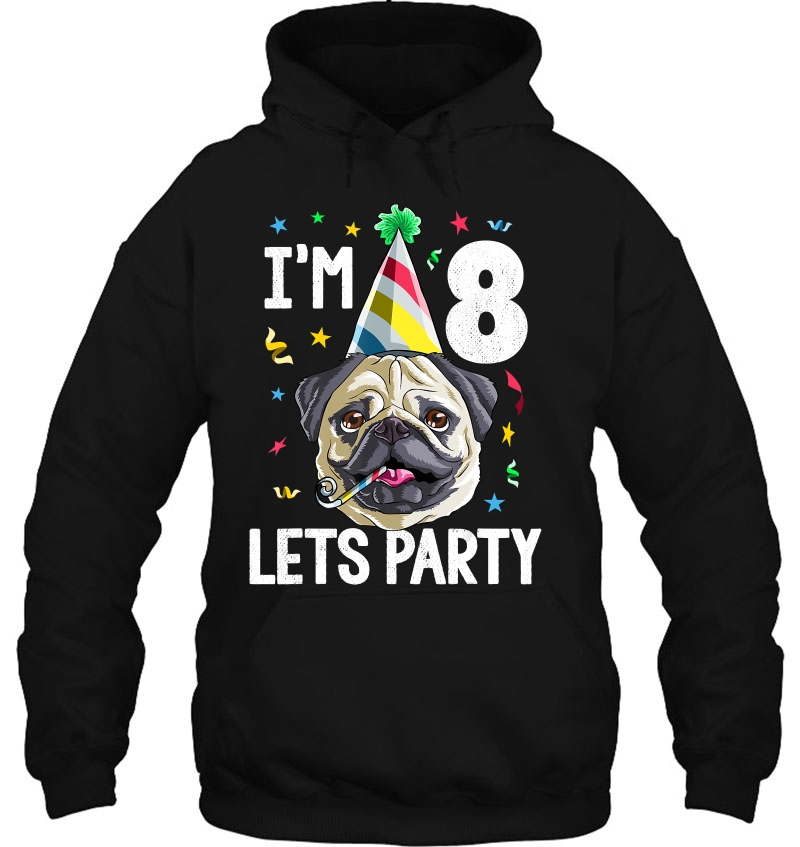 Pug Birthday 8Th Dog Kids Boys Girls Gift Idea Party Mugs