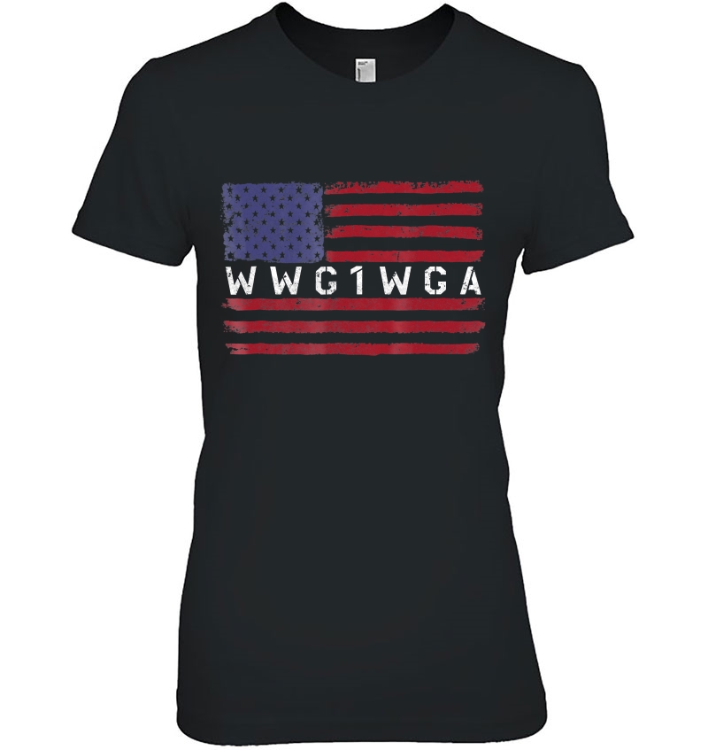 Qanon Shirt Wwg1wga Political Conspiracy Us Flag Hoodie