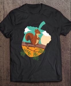 Silhouette Fun 1970S Squirrel Themed Tee