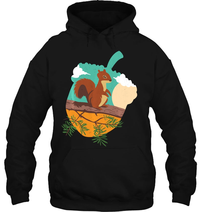 Silhouette Fun 1970S Squirrel Themed Hoodie