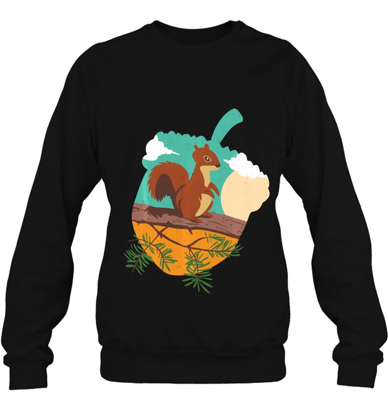 Silhouette Fun 1970S Squirrel Themed Sweatshirt