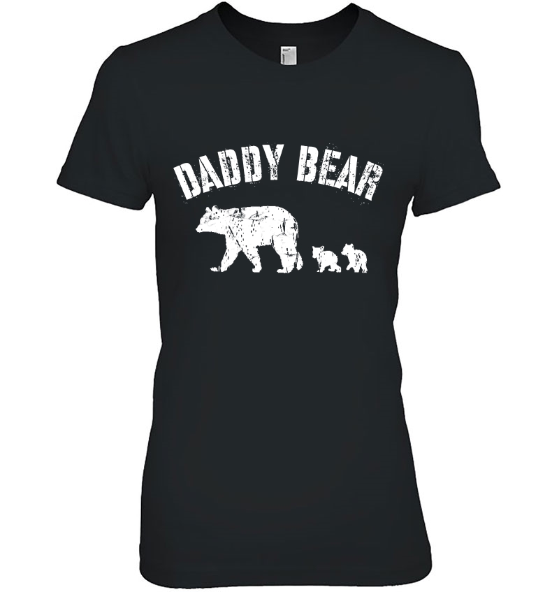 Vintage Daddy Bear With 2 Two Cubs Dad Father Papa Hoodie