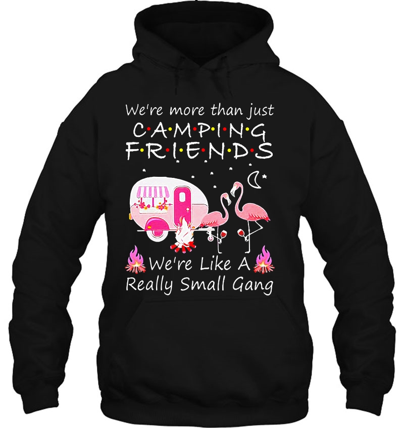 We're More Than Just Camping Friends Pink Flamingo Mugs