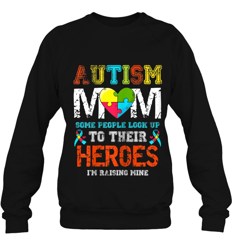 Womens Autism Mom I Raise My Hero Autistic Son Daughter Aware Month Mugs