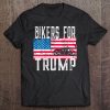 (Print On Back) Bikers For Trump Us Flag Motorcycle Rally Tee