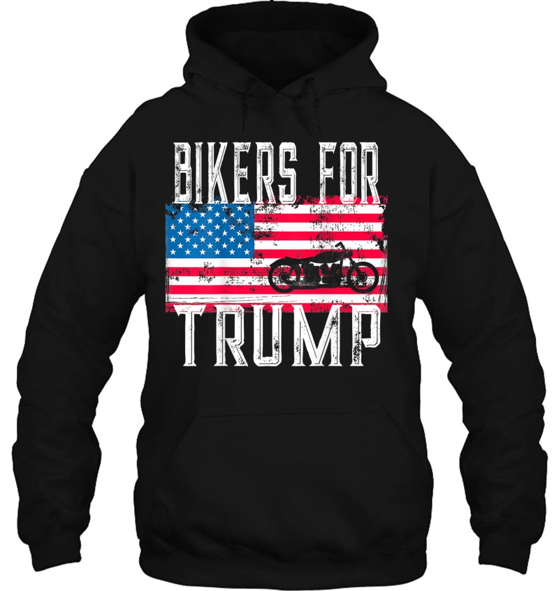 (Print On Back) Bikers For Trump Us Flag Motorcycle Rally Mugs