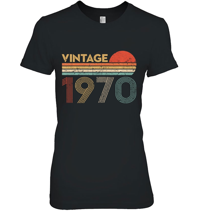 50 Year Old Birthday Gift Vintage Classic Born In 1970 Gifts Ladies Tee