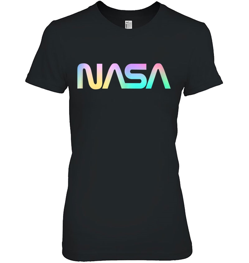 80'S Vintage Nasa Worm Logo - Rainbow Gradiant Tank Top Hoodie