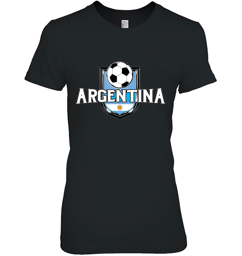 Argentina Soccer Ball Argentinian Flag Football Tee Hoodie