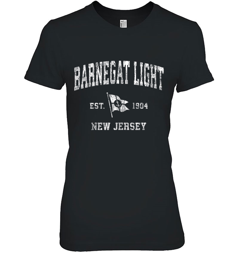 Barnegat Light Nj Vintage Nautical Boat Anchor Flag Sports Tank Top Hoodie