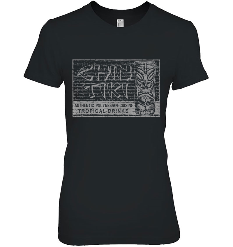 Chin Tiki Cocktail Lounge Vintage Detroit Design Ladies Tee