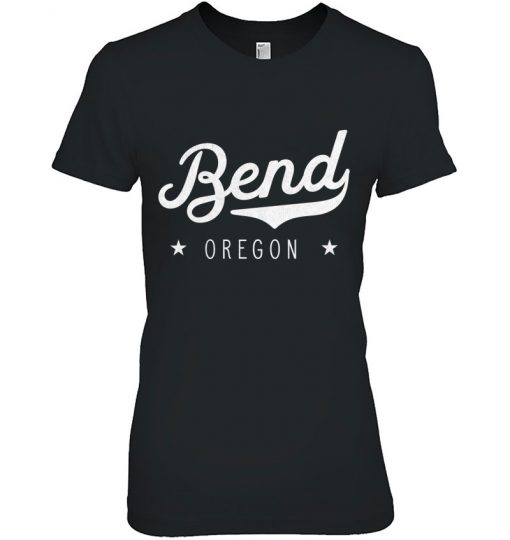 Classic Retro Vintage Bend Oregon City Pride Usa Ladies Tee