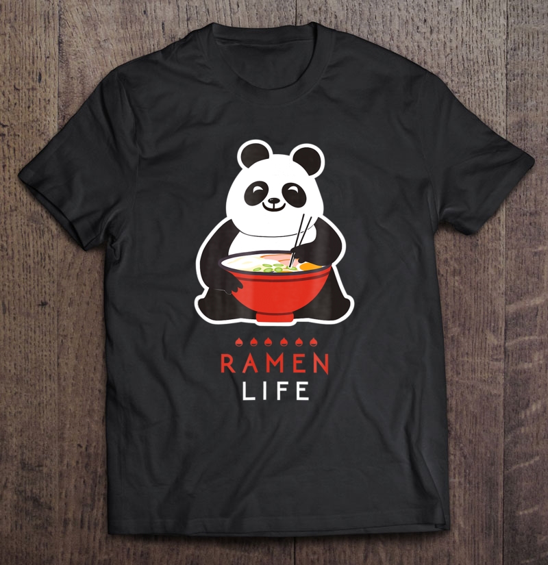 Cute Japanese Anime Panda Ramen Tshirt Kawaii Panda Tee Shirt