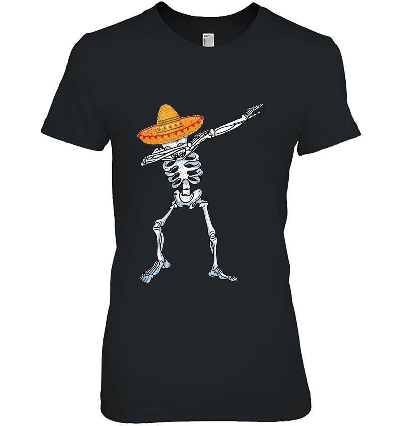 Dabbing Skeleton Sombrero Halloween Day Of Dead Cinco Mayo Hoodie