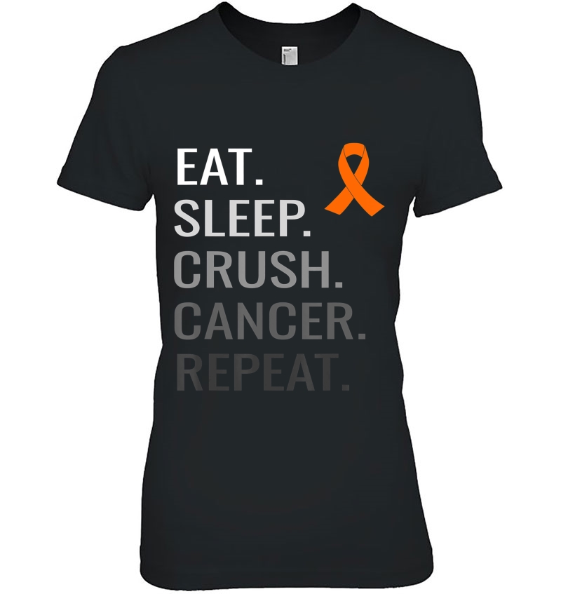 Eat Sleep Crush Cancer Repeat Leukemia Awareness Hoodie