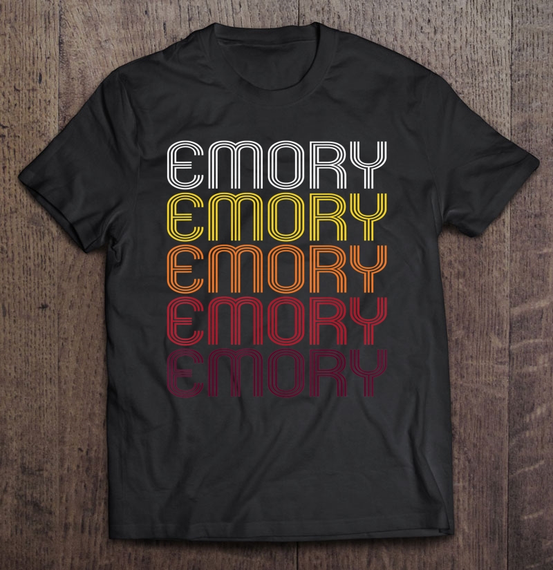 Emory Retro Wordmark Pattern - Vintage Style Shirt