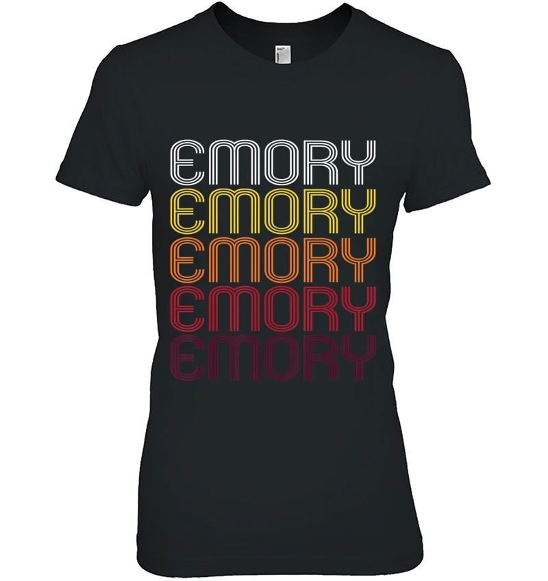 Emory Retro Wordmark Pattern - Vintage Style Hoodie