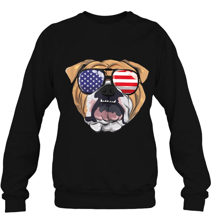 English Bulldog American Sunglass 4Th Of July Usa Boys Men Tank Top Mugs