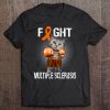 Fight Multiple Sclerosis Orange Boxing Cat Cute Gift Tee