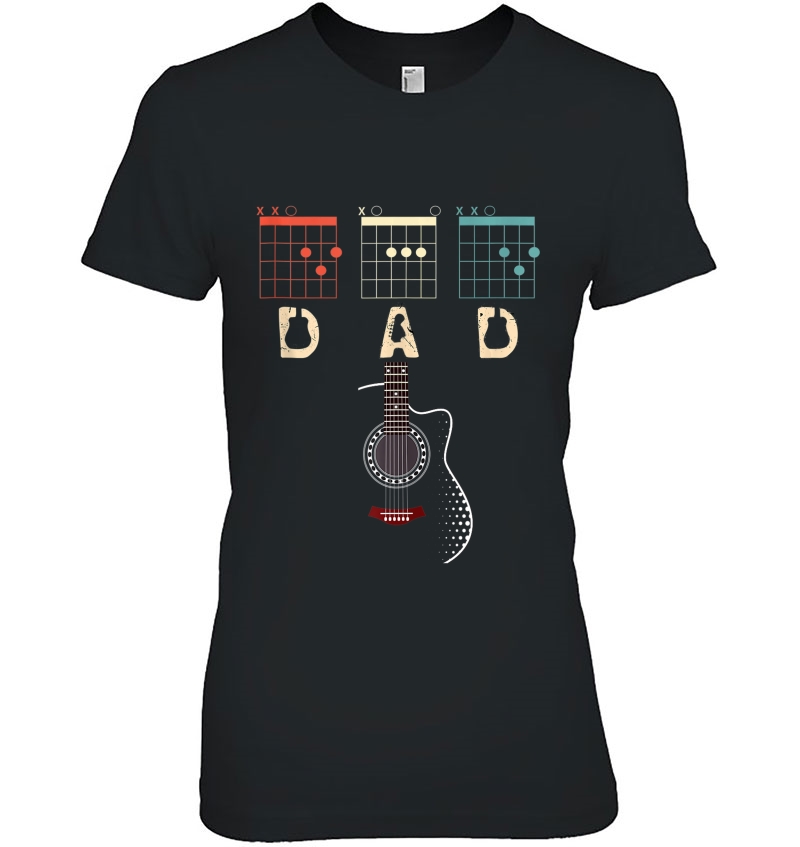 Guitar Chord Dad Shirt Music Dad Fathers Day Tshirt Gift Ladies Tee