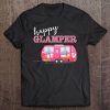 Happy Glamper - Pink Camper Funny Camping Girl Tee Tee