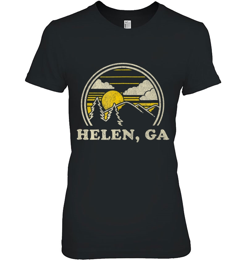 Helen Georgia Ga Vintage Hiking Mountains Tee Hoodie