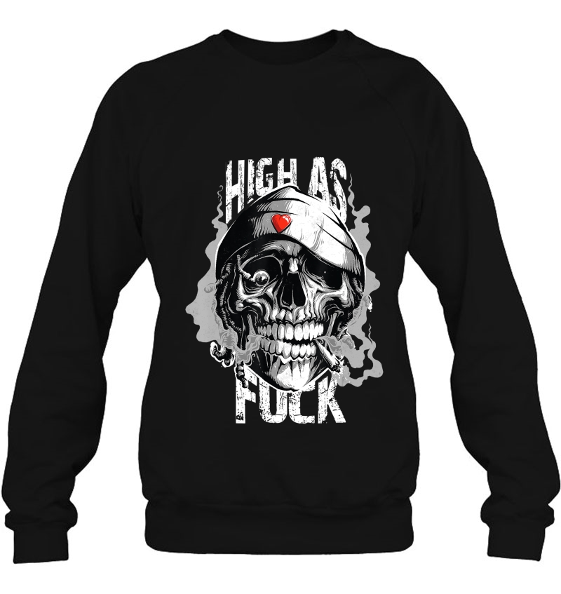 High As Fuck Funny Weed Marijuana Skull Cannabis Mugs