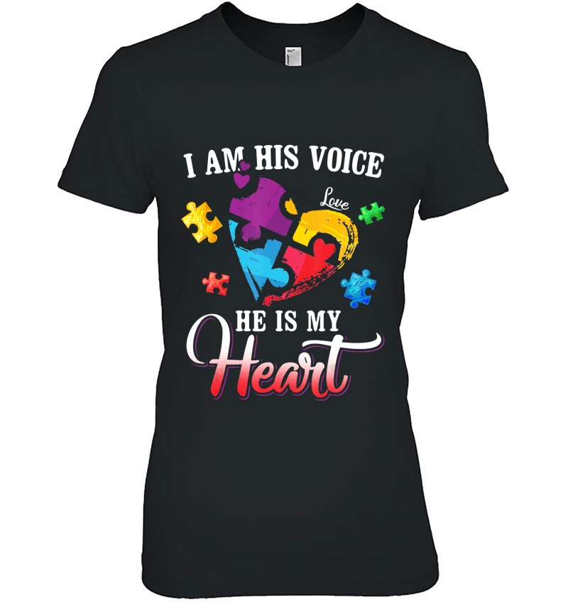 I Am His Voice He Is My Hear Autism Awareness Hoodie