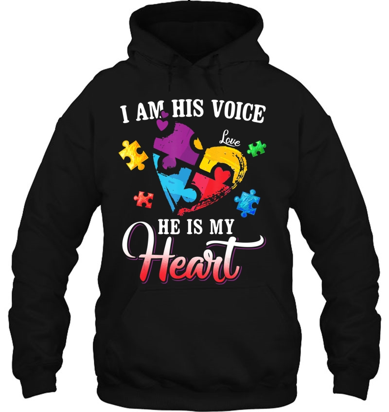 I Am His Voice He Is My Hear Autism Awareness Mugs