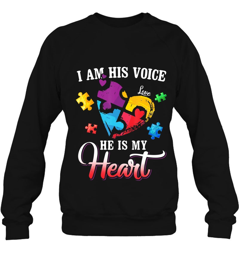 I Am His Voice He Is My Hear Autism Awareness Mugs