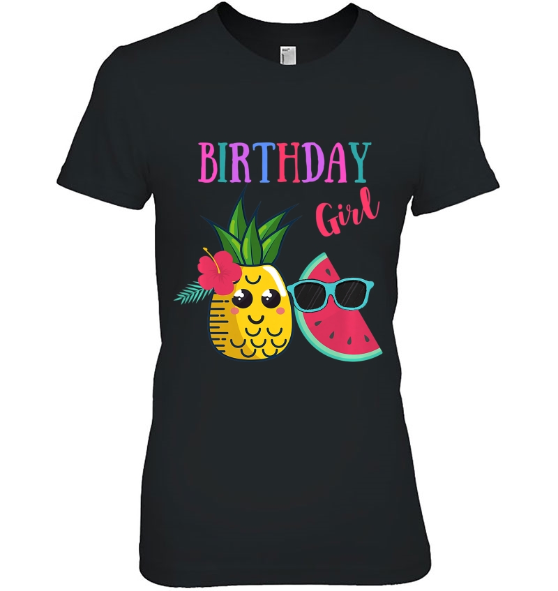 Kids Cute Pineapple Watermelon Summer Birthday Girl Hoodie