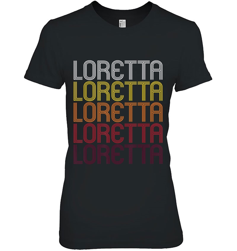 Loretta Retro Wordmark Pattern - Vintage Style Hoodie