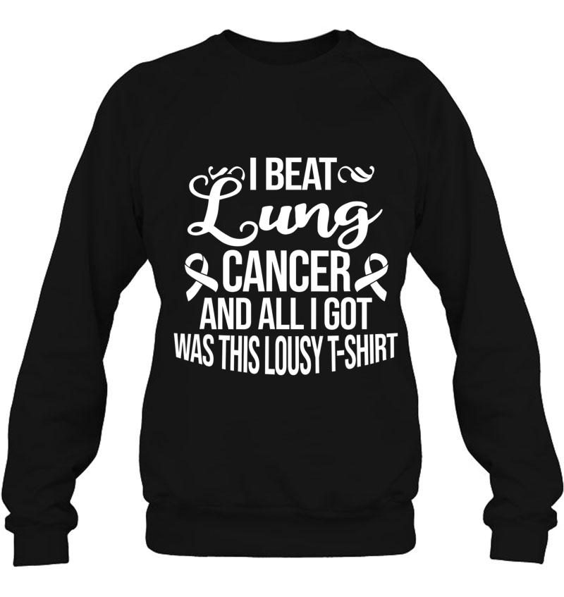 Lung Cancer Survivor Gifts I Beat Lung Cancer White Mugs