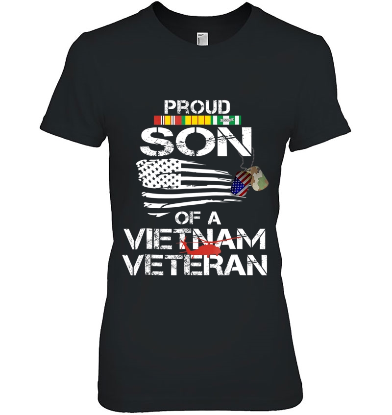 Mens Proud Son Of A Vietnam Veteran Father's Day Gift Hoodie