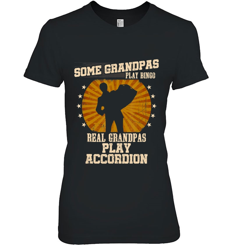 Mens Some Grandpas Play Bingo Real Grandpas Play Accordion Funny Hoodie