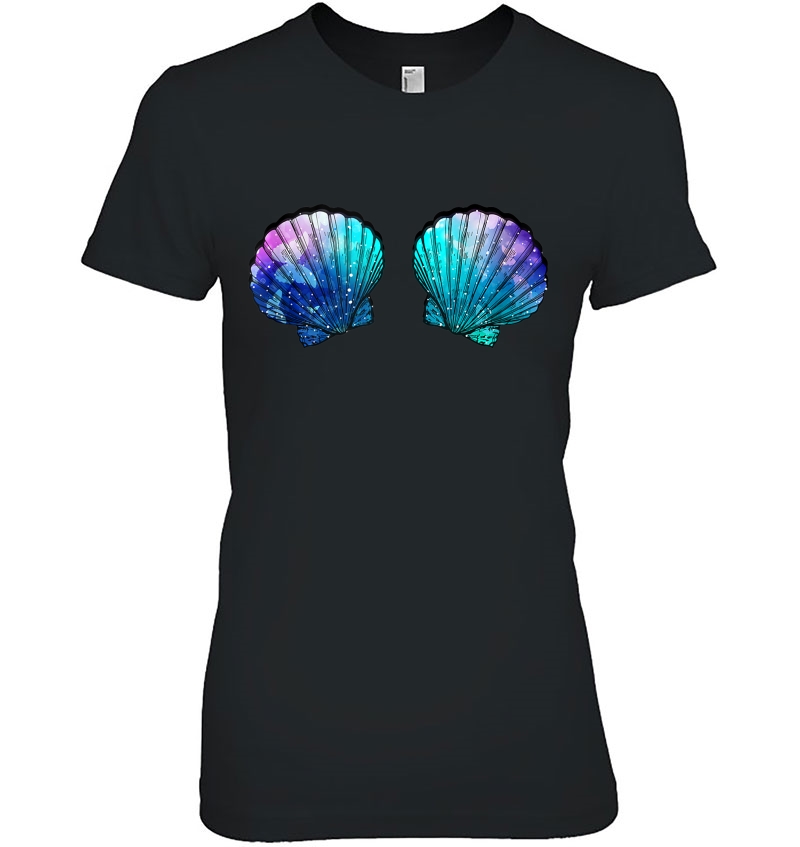 Mermaid Shell Shirt - Mermaid Seashell Party Gift - Mermaid Ladies Tee