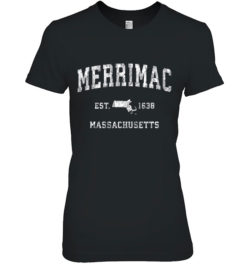Merrimac Massachusetts Ma Vintage Athletic Sports Design Ladies Tee