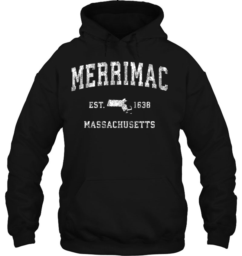 Merrimac Massachusetts Ma Vintage Athletic Sports Design Hoodie