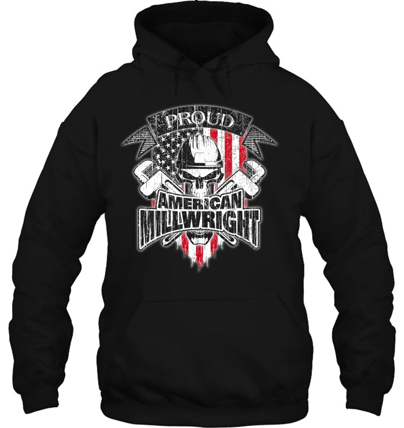 Millwright American Flag Skull And Wrenches Mugs